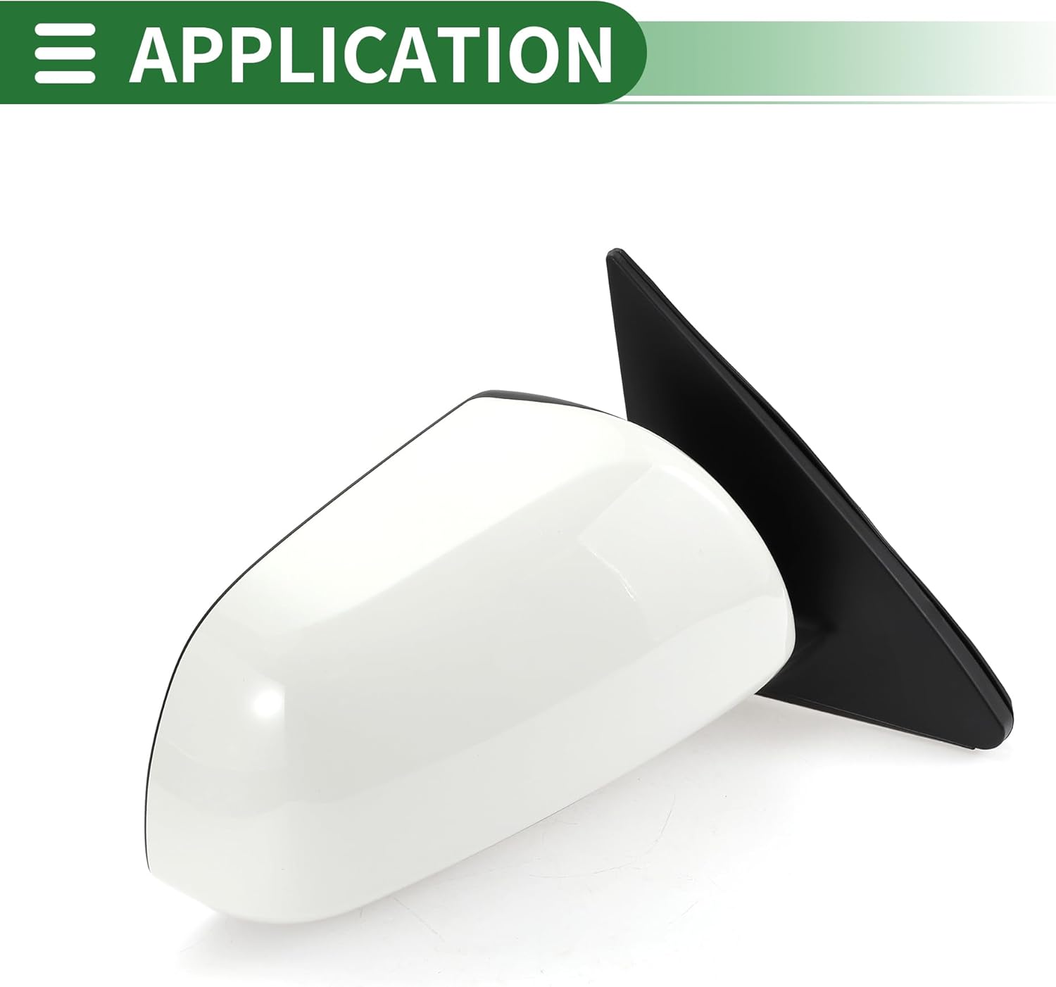Motoforti Right Passenger Side Door Mirror Replacement Side View Mirror Assembly for Toyota Highlander 2008-2013 No.879100E072/8791048341/8791048340 White Non-Heated Mirror Glass