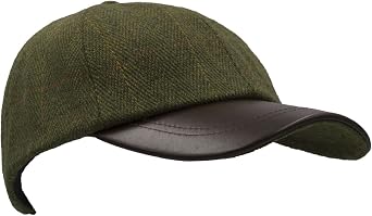 Walker and Hawkes Derby Tweed Hoaden Baseball Cap w/Leather Peak