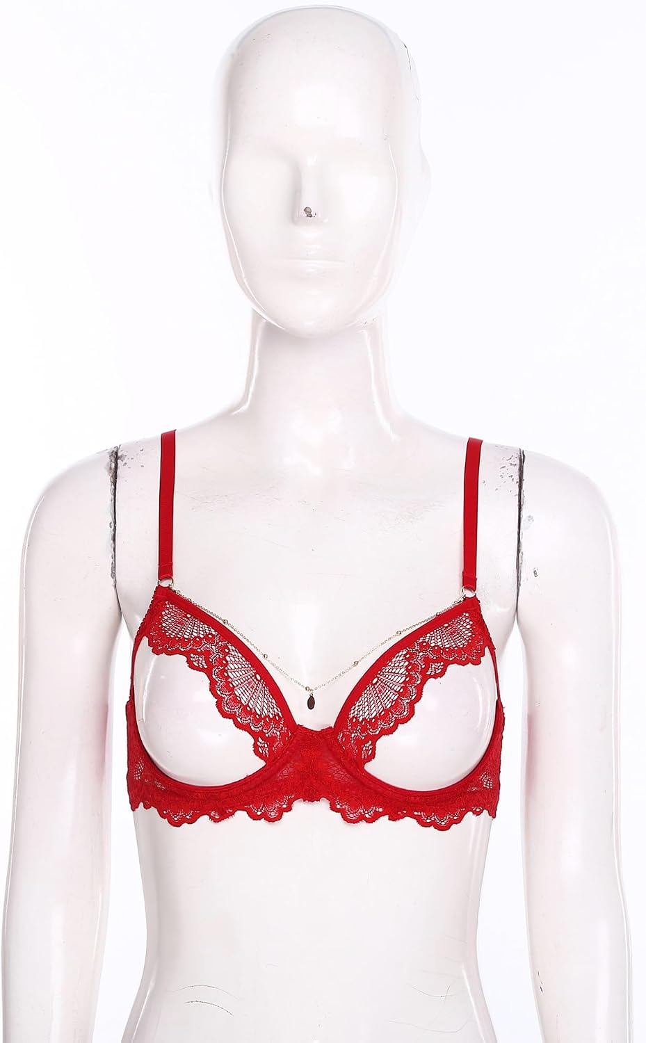 Adult Women's Bra Open Nipples Unlined Bra Hollow Cage Bras Tops Adjustable Shoulder Straps Clubwear