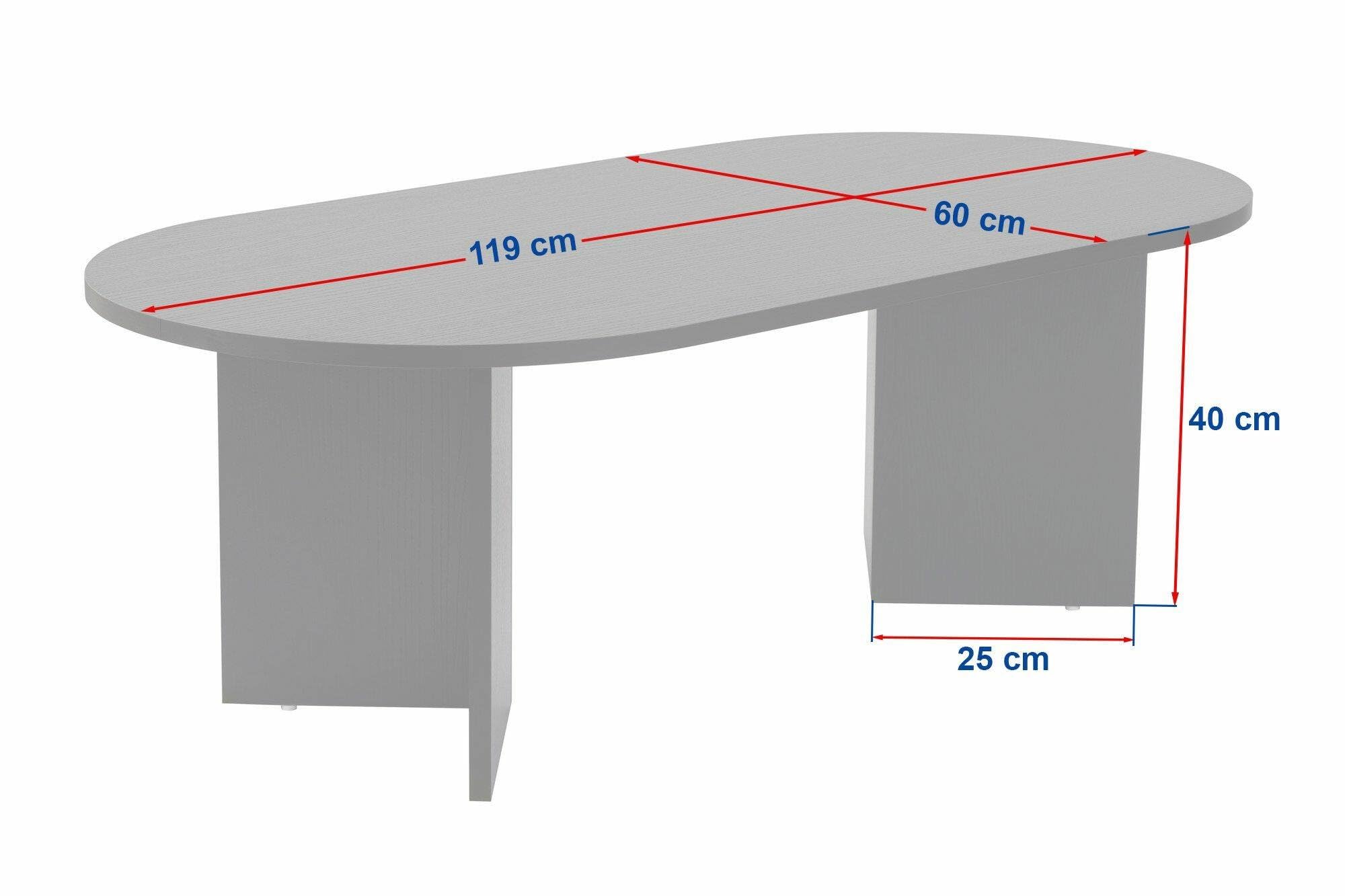 Dmora - Tavolino da Salotto Parrano, Tavolo Basso da caffè, Portariviste per Divano, Ripiano da Soggiorno, 119x60 h40 cm, Noce e Bianco
