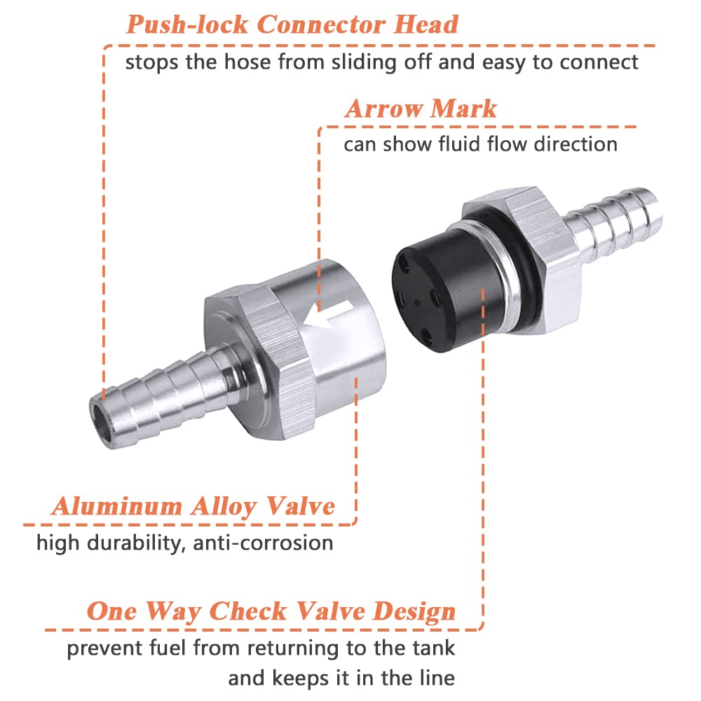 Valvola Di Non Ritorno Carburante Per Autoveicoli, Valvola Di Non Ritorno A Più Vie Per Gasolio A Gradini (8mm - Foto 11