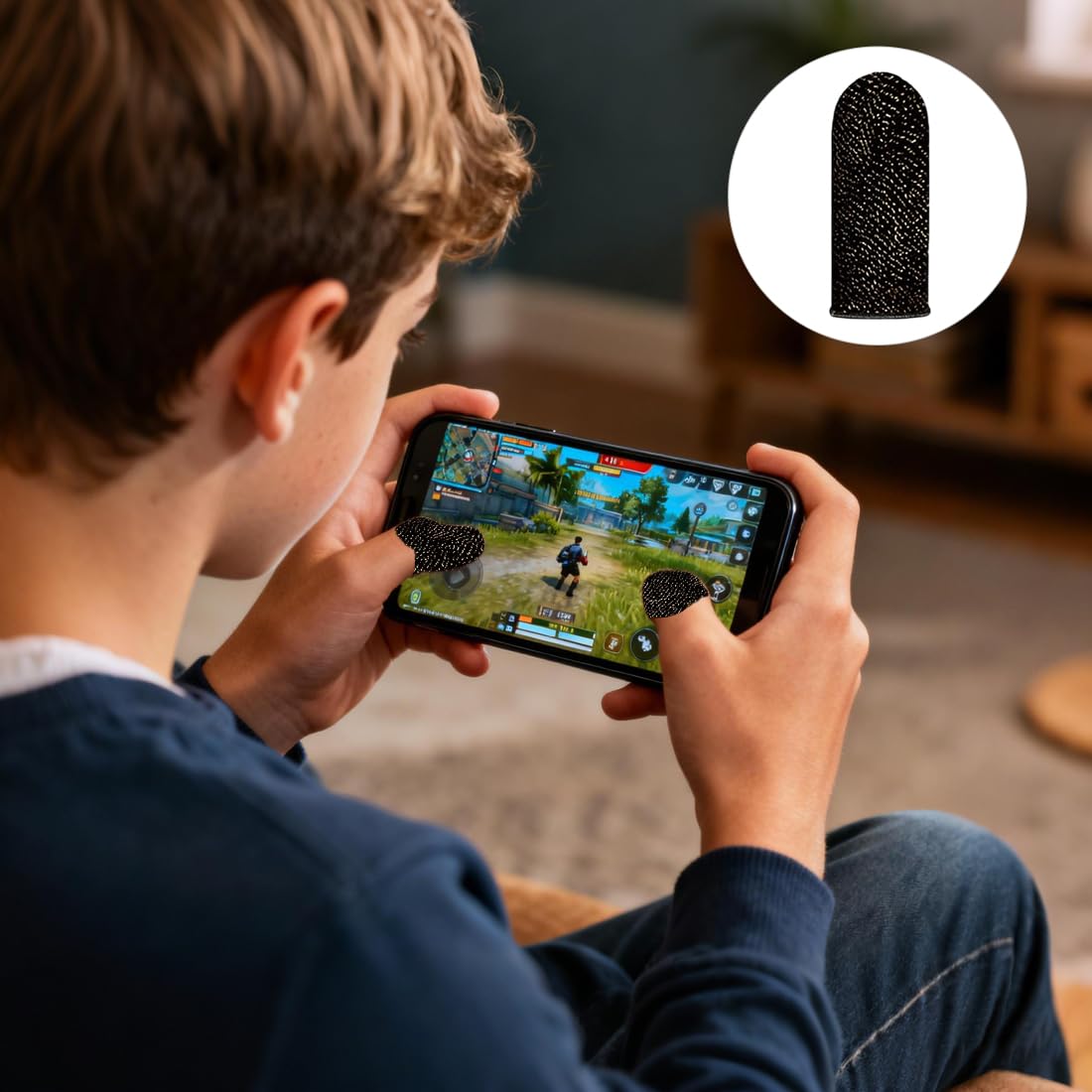 20 pièces Manchons de Doigt pour Gaming Mobile, Protection de Pouce Anti-Transpiration, Gants pour Écran Tactile Jeu Mobile
