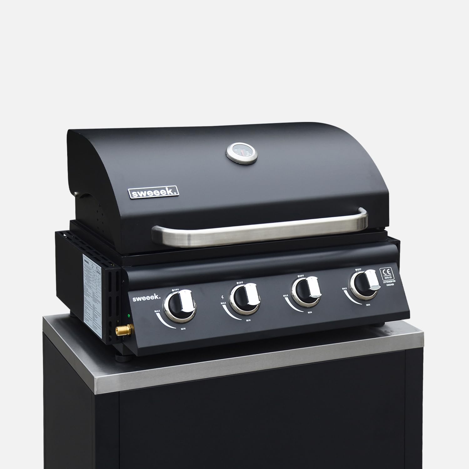 Alice's Garden Barbecue a Gas a 4 bruciatori Nero - 73x60x74 cm