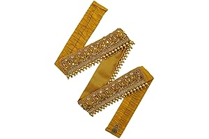 Indian Waist Belt Jewelry: Embroidered Saree Kamarband for Women