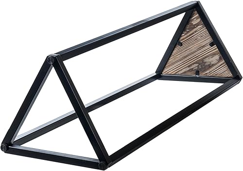 Miniatura 7 de MyGift Soporte triangular para plantas de 36 pulgadas, moderno soporte de pedestal de plantas en maceta, moderno de madera antorchada y marco de