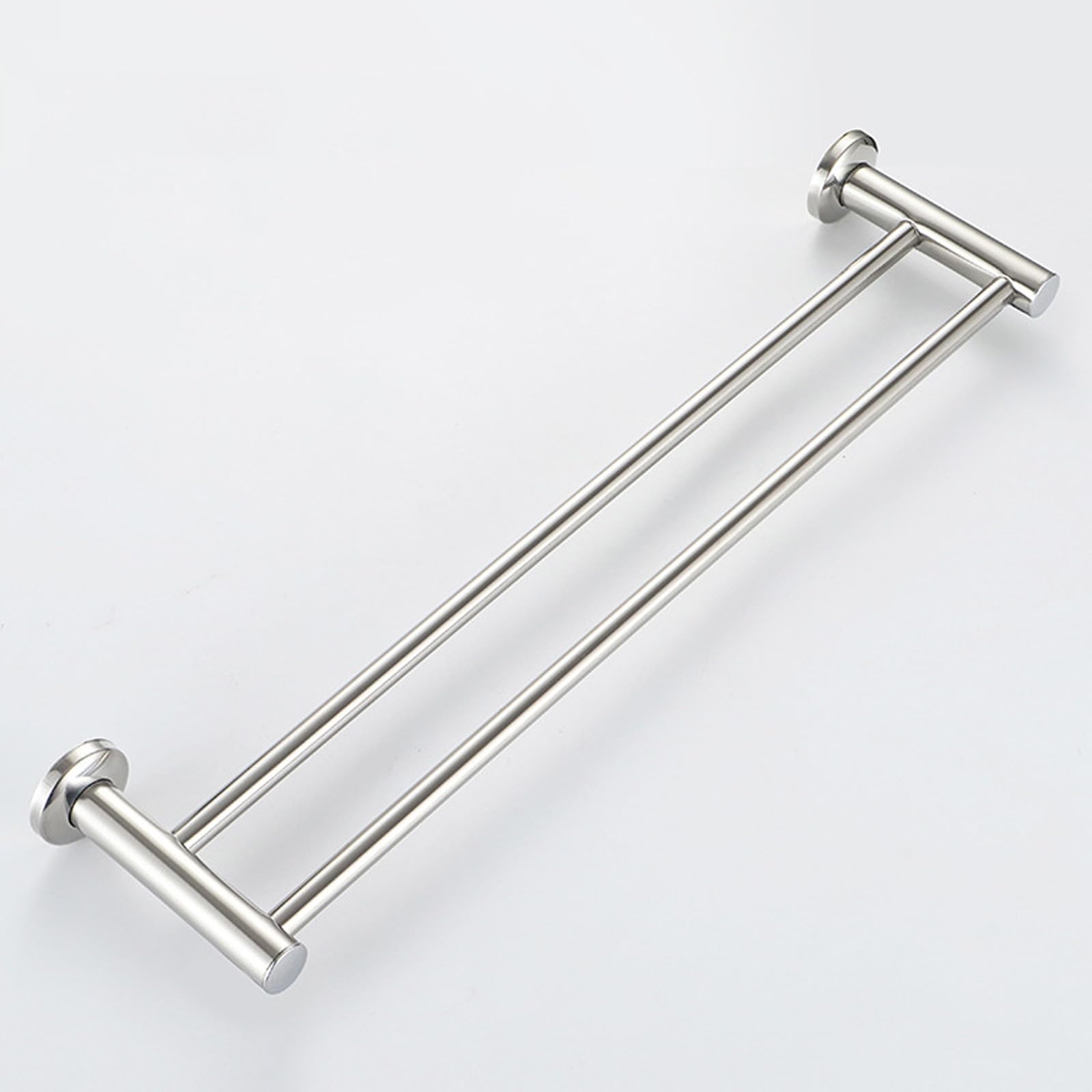 Portasciugamani a doppia barra con accessori per l'installazione multifunzionale in acciaio inox da cucina e bagno (110 cm) Design moderno salvaspazio durevole