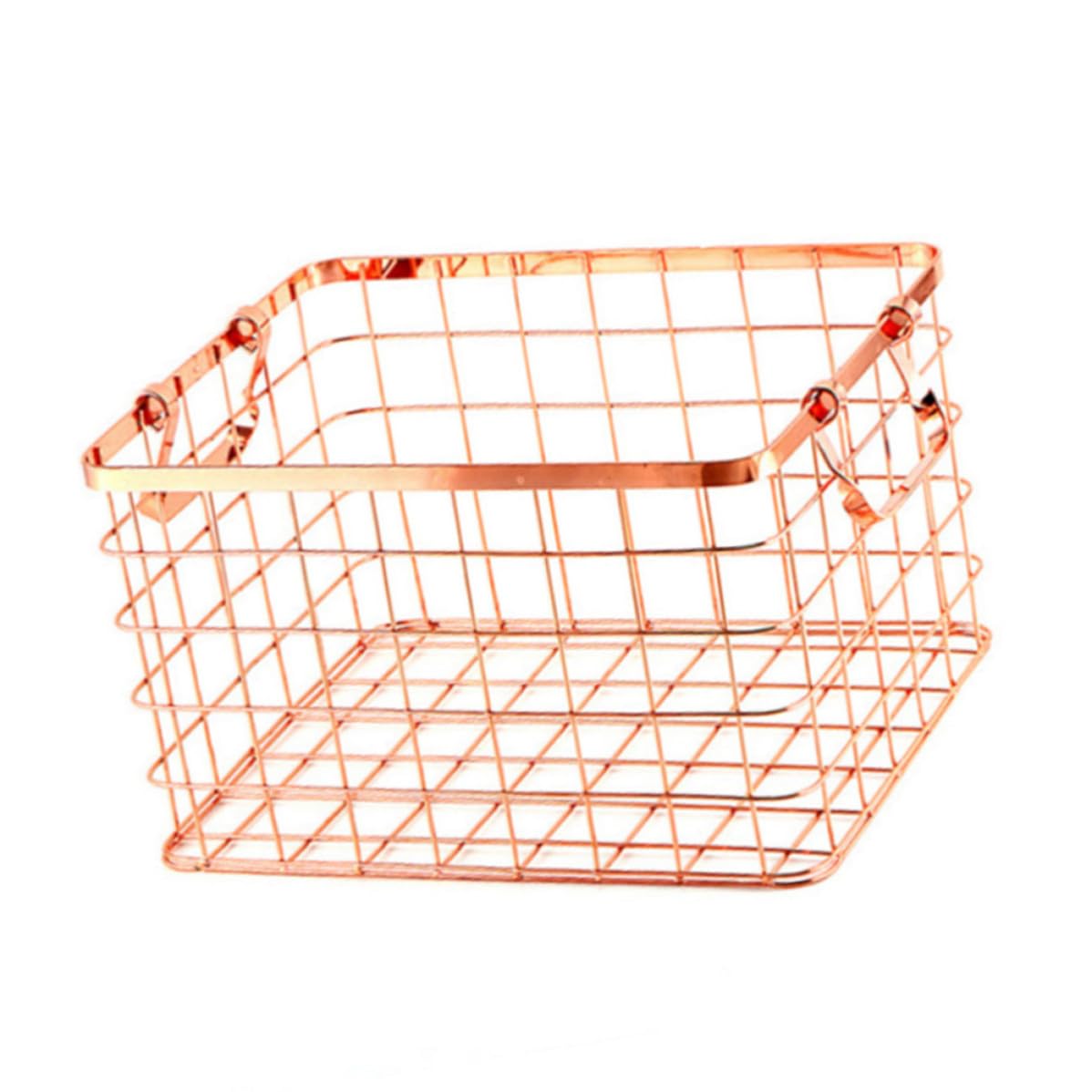 Cesta para Mantener el Hogar Ordenado de Almacenamiento Multiusos Estilo Nórdico de Hierro Asa Ligera y Fácil de Guardar para Ropa y Toallas