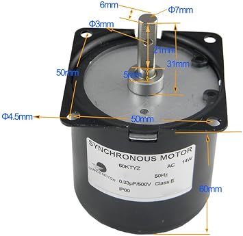 TYZ 60K Synchronous Motor AC 110-130V 20/24r/min CW/CCW Control 14W