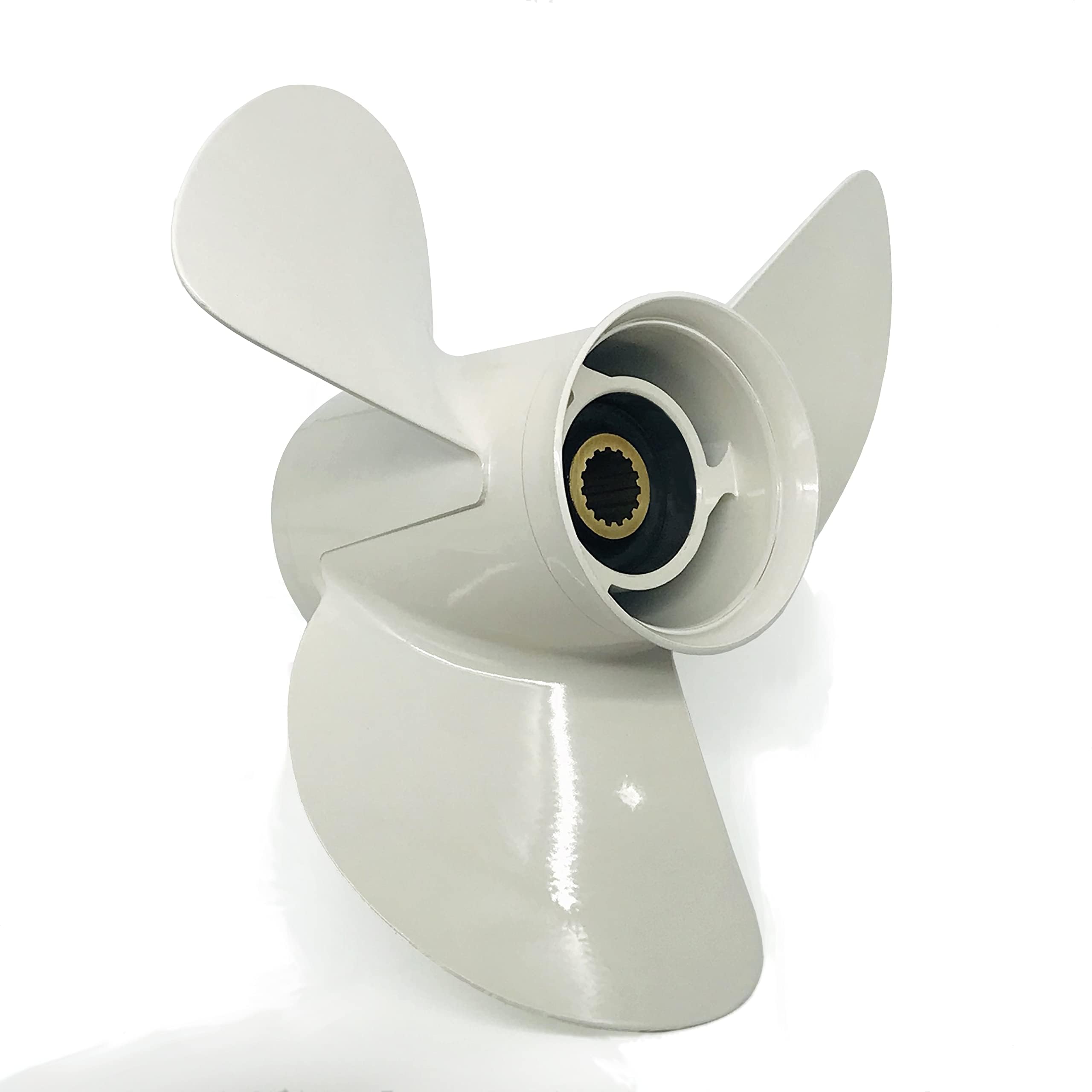 CAPTAIN Outboard Propeller fit Yamaha 115 T50 60 70 75 80 85 90 100 130 HP Engines, OEM 15 Spline Tooth Outboard Prop, RH Aluminum Propellers