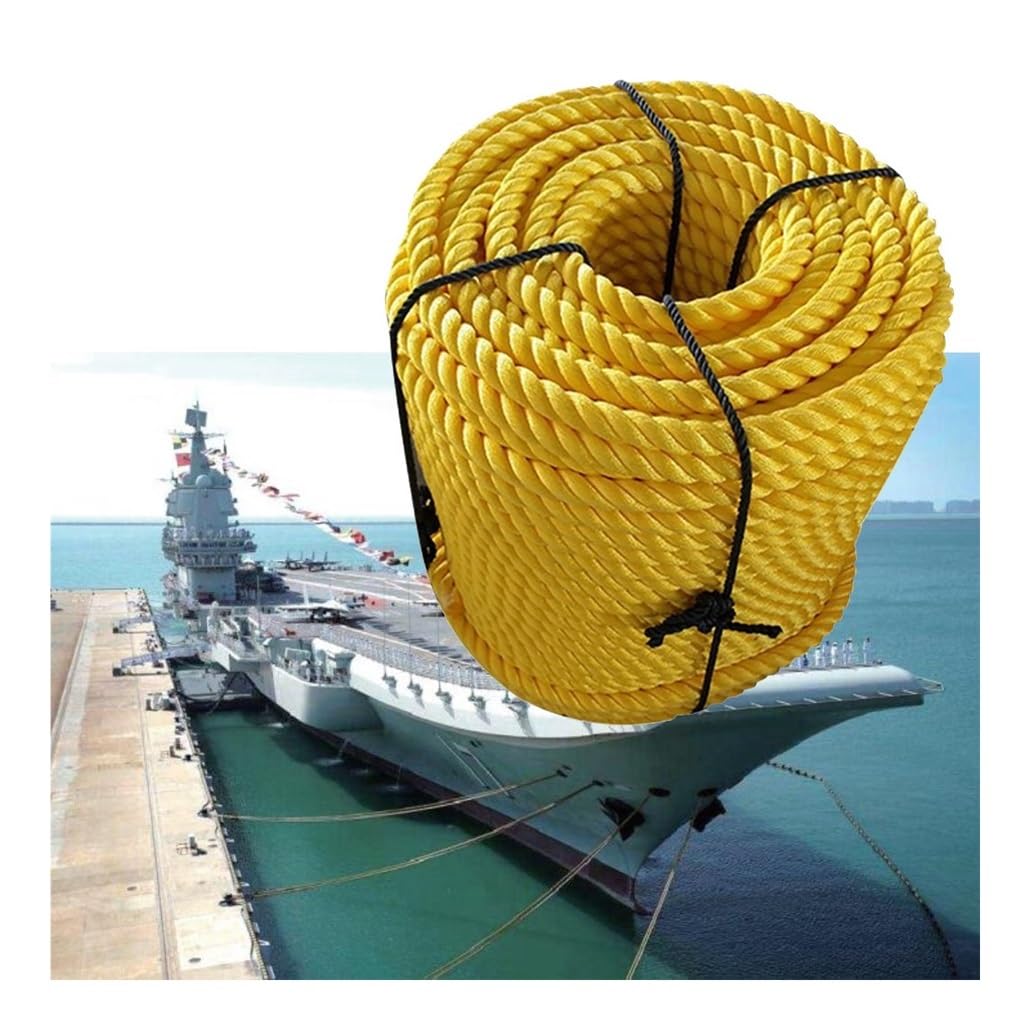 Corde di ormeggio in nylon Cavo for ormeggio in nylon a 3 trecce multicolore 12-24 mm 10-100 m(Yellow,16mmx10m/0.63"x30')