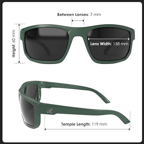 Miniatura 5 de EDGE Gafas de seguridad Defiance Wayfarer, Gafas de seguridad polarizadas Z87, Gafas de sol Z87 para hombre, Gafas de protección, Gafas Z87