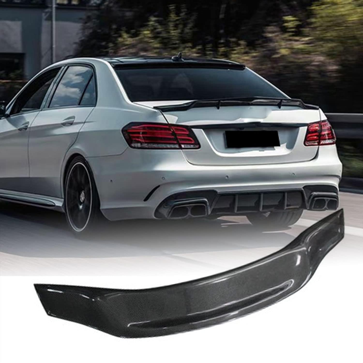 WangjunF Heck Spoiler Für Mercedes E-Class W212 - ABS Tuning Spoiler Schwarz