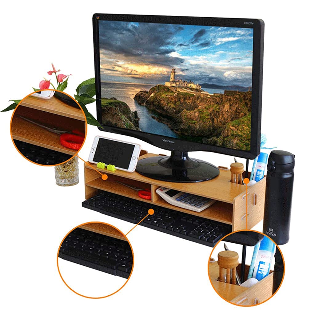 Computer Stand Display Heightening Base Desktop Monitor Laptop Bracket Office Storage Rack