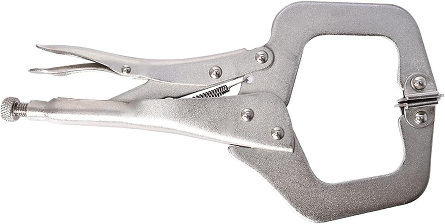 ALL-CARB 5Pcs Locking C-Clamp 11 Inch Welding Vise Grip Locking Pliers Swivel Pad for Home Farm and Automotive