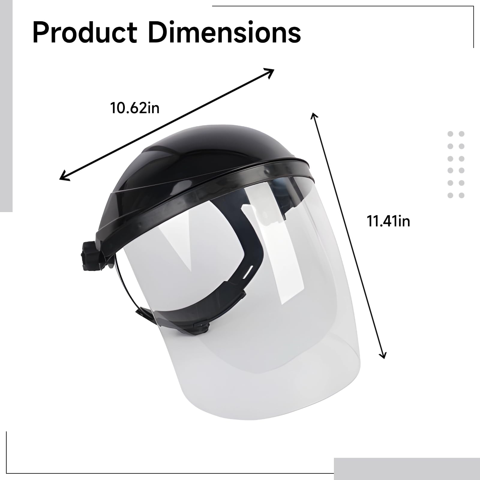 4 protectores faciales de soldadura, protección de seguridad de cara completa, pantalla transparente, 11.4 x 10.6 x 7.5 pulgadas, resistente a los golpes para soldadura y corte de molienda