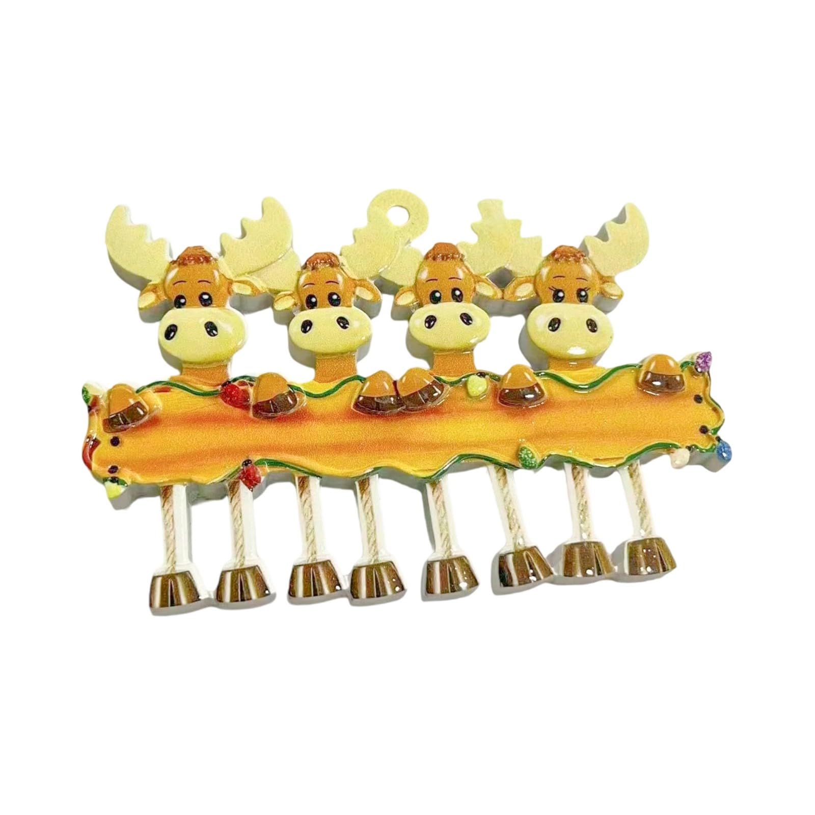 Nucelit Artistic Resin Christmas Deer Ornament Unique Handcrafted Holiday Decors Simple Installs for Bedroom Classroom Display Kids Room Christmas Ornament