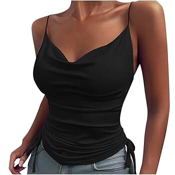 トップス DRAPE SATIN CAMISOLE TOPS BLACK size1 NWT Aritzia Wilfred Allusion Black Satin Draped Sleeveless