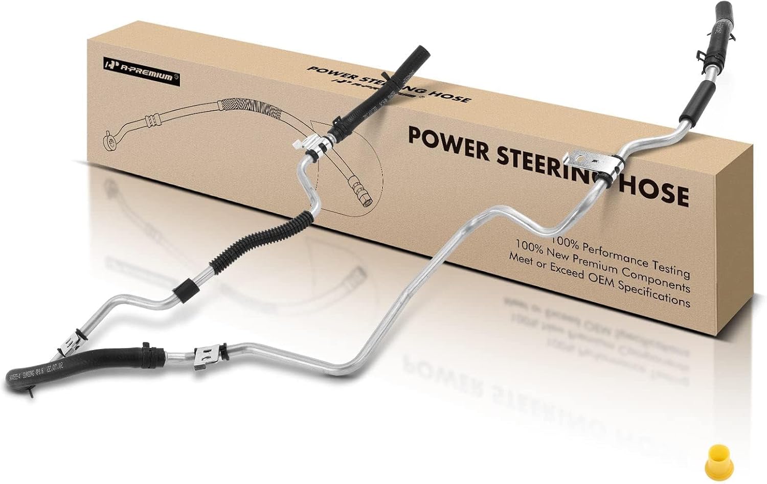 A-Premium Power Steering Return Hose Line Assembly Compatible with Kia Rondo 2007 2008 2009, Gear To Cooler