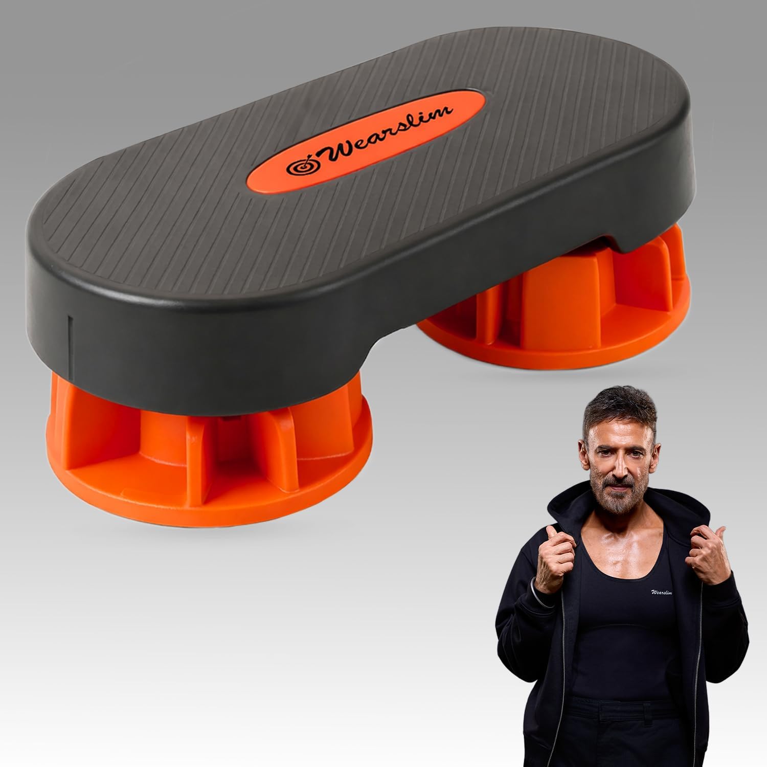 Wearslim Slip-Resistant Home Gym Exercise Fitness Stepper with 3 Height Adjustments 12 & 20cm Aerobic Stepper for Cardio Workout Equipments Anti-Skid Rubber Pads Strong Platform Supports 300Kg – Red