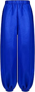 Pantalones para Fiestas Temáticas para Niñas, Satén con Lustre y Elástico, Suelto y Solidos, para Baile de Vientre