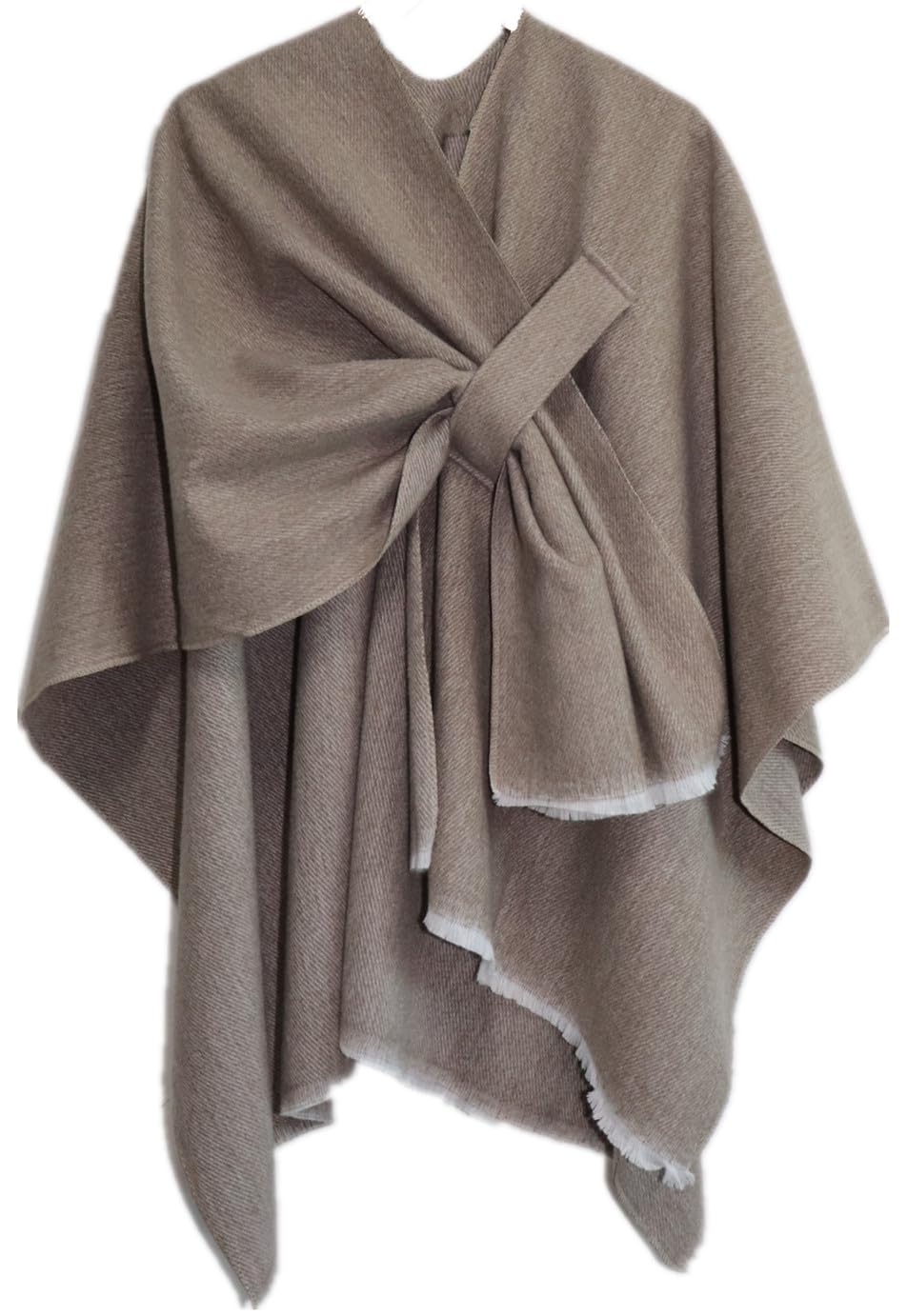 Miaikvs Poncho réversible surdimensionné pour femme élégant tricoté couverture sur le devant cardigan écharpe manteau pour le printemps et l'automne
