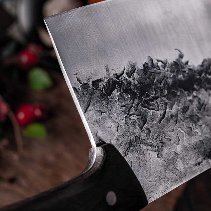 Meat Cleaver,Cleaver Knife 7.7inch 5Cr15 High Carbon Steel Kitchen Knife Chef's Meat Bone Cleaver Chopping Slicing Knife Sharp Blade High Hardness Cooking Tools