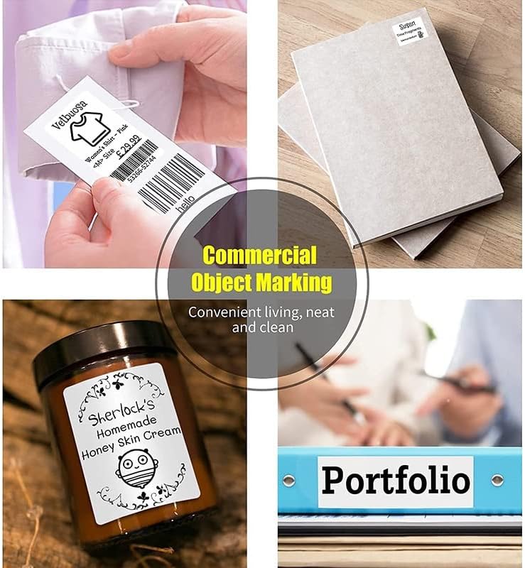 B1 B21 B3S Label Maker Tape, 3 Rolls Adapted Label Print Paper Mini Labels Sticker 1.57"x 1.18" (40x30mm) Standard Laminated Office Container Labeling Tape Replacement for B1 Label Maker (White) - Image 6