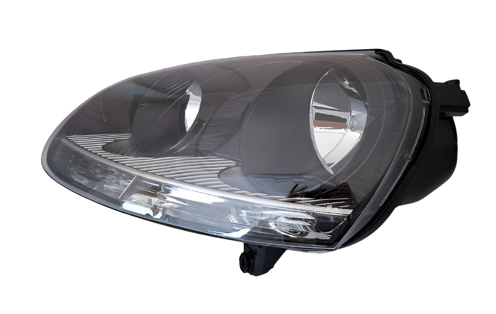 Passend für VW Golf 5 für Jetta 3 Set Scheinwerfer Schwarz Links Rechts mit Stellmotor Halogen Streuscheibe LWR