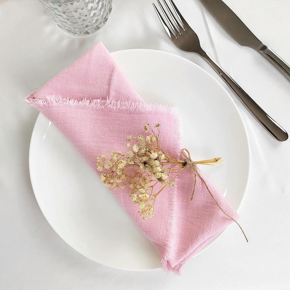 Serviettes en tissu vert sauge anti-tache en lin pour éviter le jetable