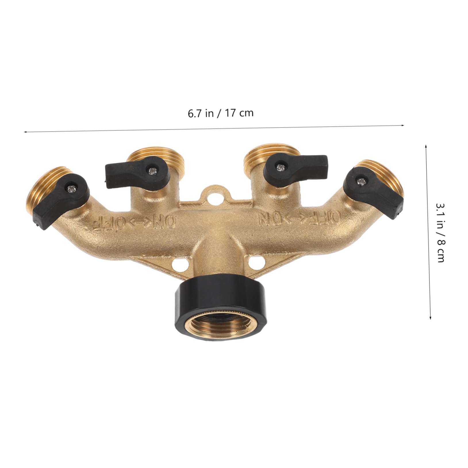 Uonlytech 4juegos Conector De Manguera De Jardín De Vías De Latón para Riego Agrícola y Lavado De Coches Adaptador De Manguera De Alta Presión Accesorio para Sistemas De Agua Exteriores