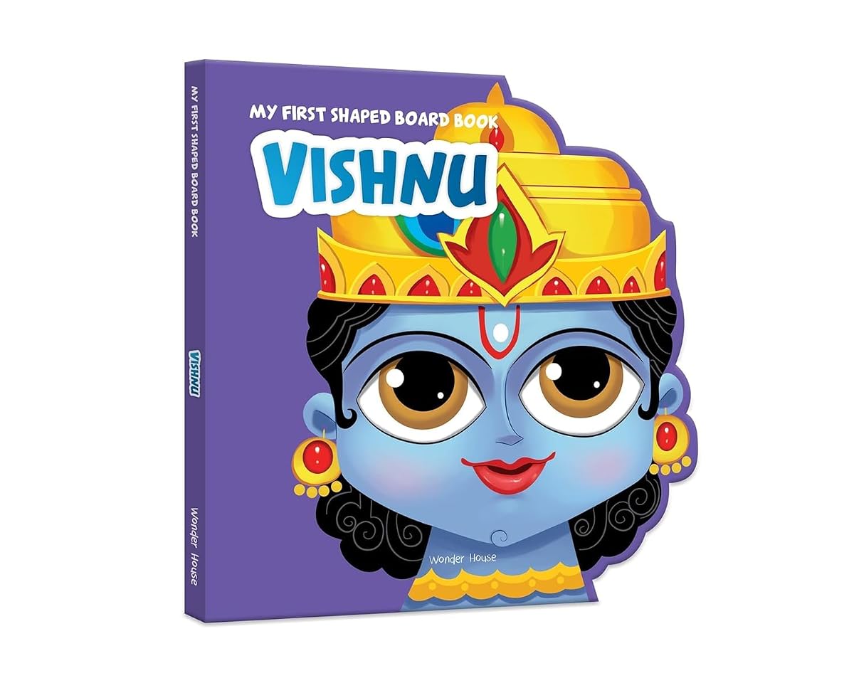 My First Shaped Board Book: Illustrated Vishnu Hindu Mythology Picture Book for