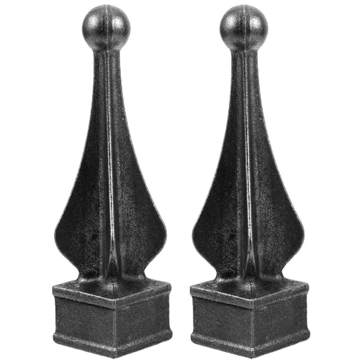 Accessoires de clôture en fer forgé solides, 2 embouts décoratifs extérieurs