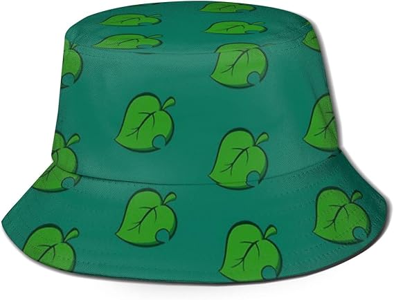 Animal Crossing Leaf Pattern Bucket Hat 