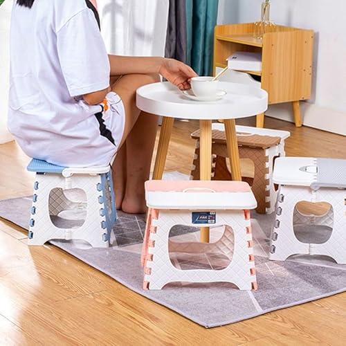 Banqueta Dobrável - Banquinho de Plástico Leve e Compacto com Alça, Ideal para Crianças e Adultos -