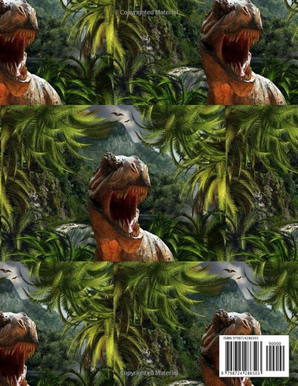 T- REX DINOSAUR SKETCHBOOK: Composition notebook and sketchpad for kids of all ages to be creative. Drawing, sketch, doodle, writing, making notes and ... any boy or girl who loves tyrannosaurus rex. image 3