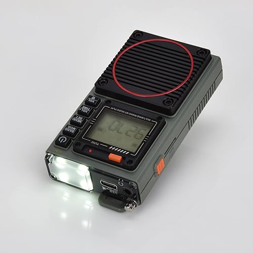 Miniatura 5 de Radio, control de aplicación Bluetooth altavoz compatible con tarjeta microSD, receptor AM/FM/VHF/onda corta/WB con alertas NOAA y antena de cable,