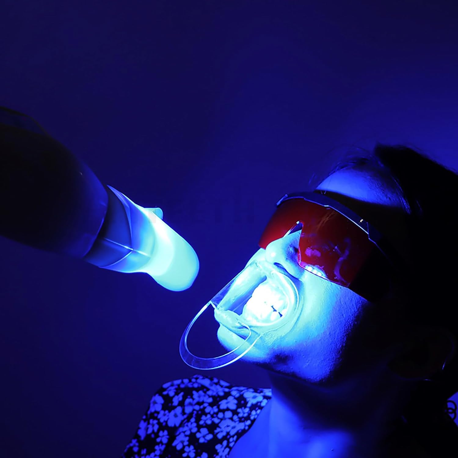 3 Color Teeth Whitening Machine LED Light, 50W,Professional Dental Teeth LED Whitening Bleaching, 0-30 Minutes Timing Function
