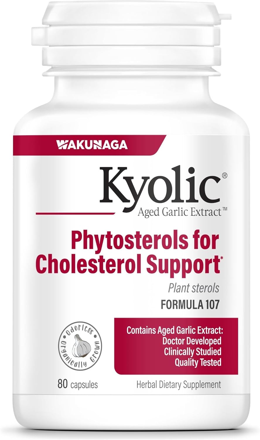 Kyolic Aged Garlic Extract Formula 107, Phytosterols for Cholesterol Support*, 240 Capsules