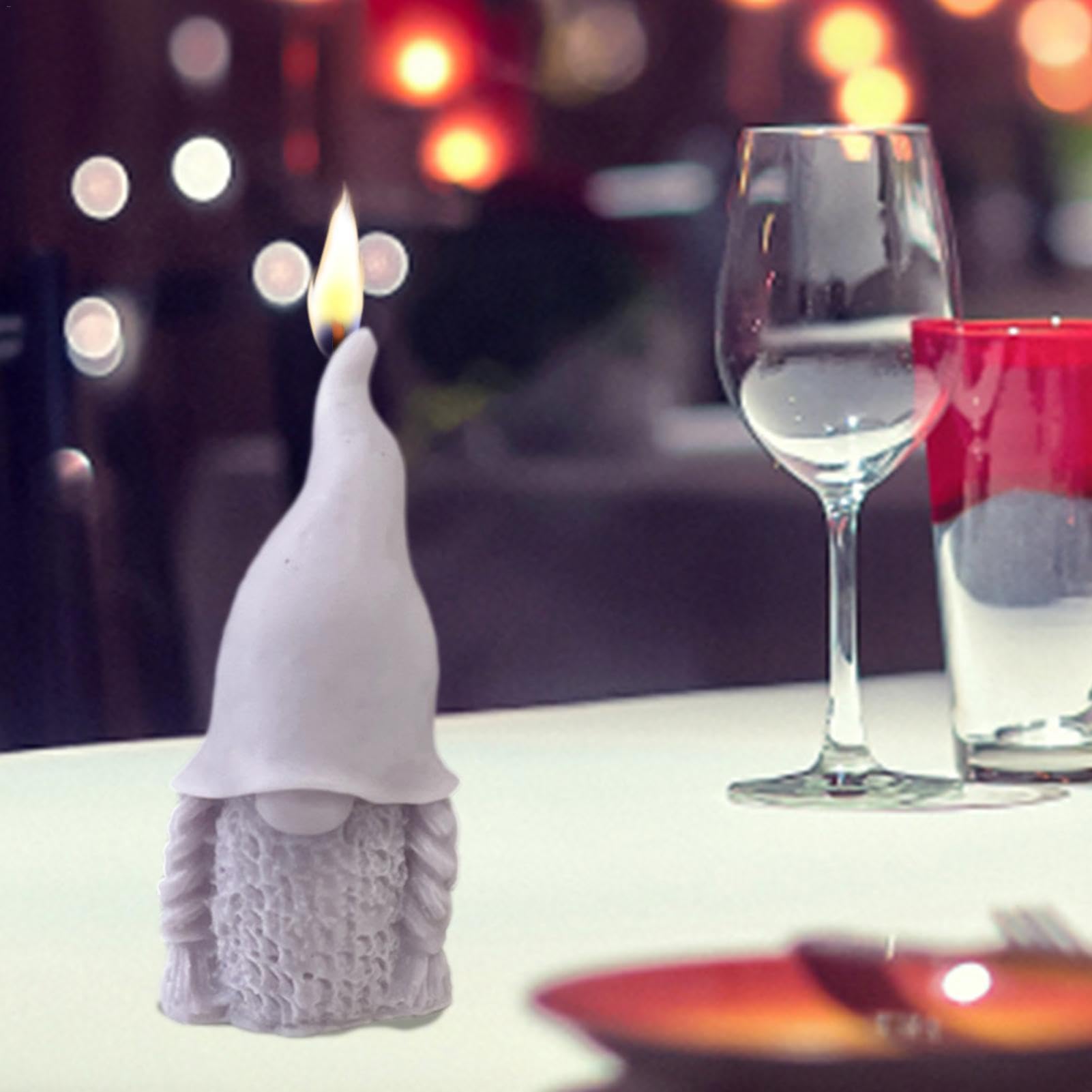 Stampini Silicone Babbo Natale - 2 Pezzi, Per Resina, Candele, Sapone, Fai Da Te Natalizio