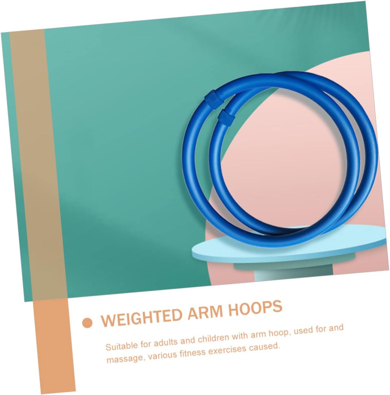 1Pair Weighted Arm Hoops for Yoga and Pilates Arm Exerciser for Strength Training Fitness and Rehabilitation for Home Workouts and Exercise Routines
