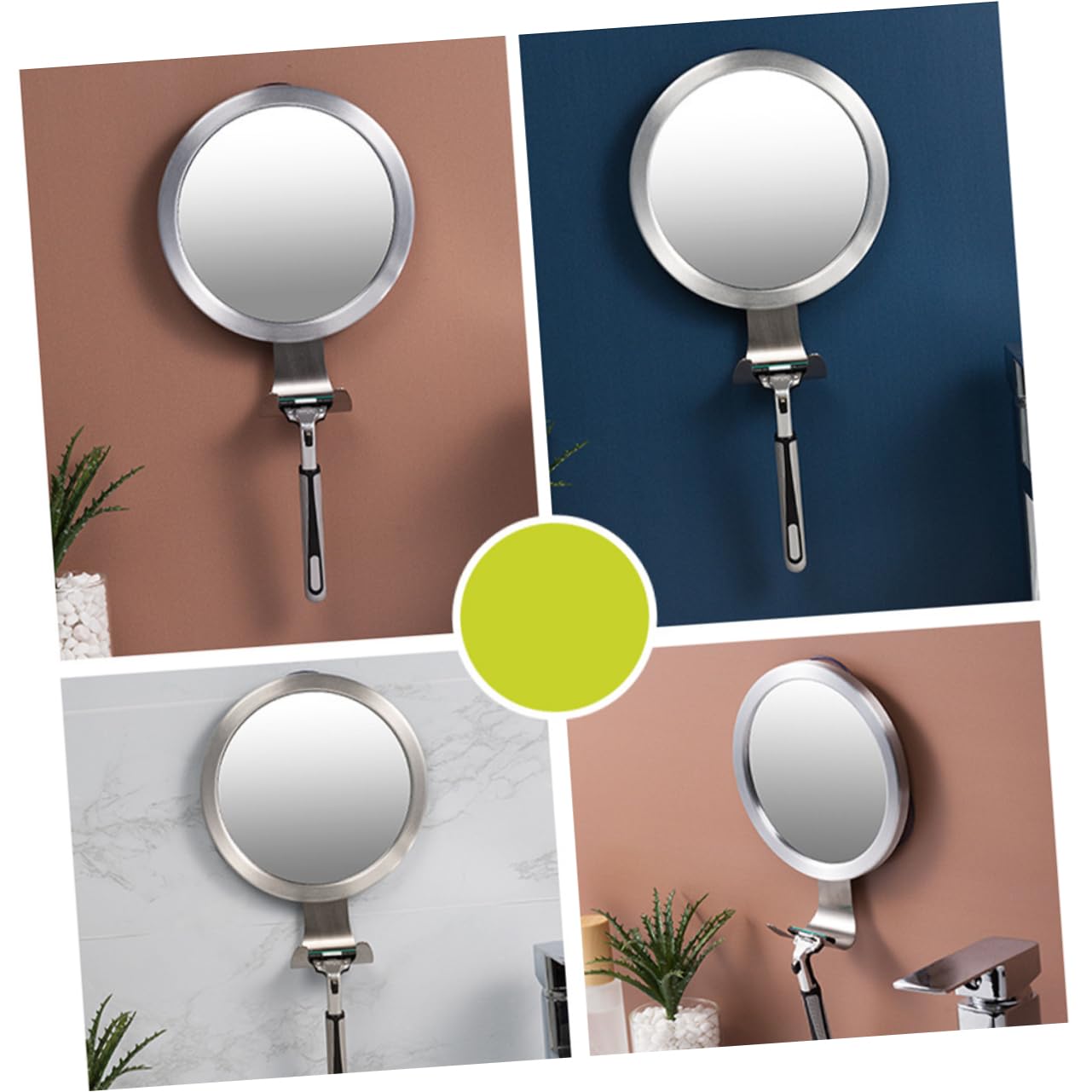DOITOOL Duschspiegel Beschlagfrei mit Saugnapf für Badezimmer und Wc Antibeschlag Rasierspiegel ohne Bohren für Dusche und Reisen