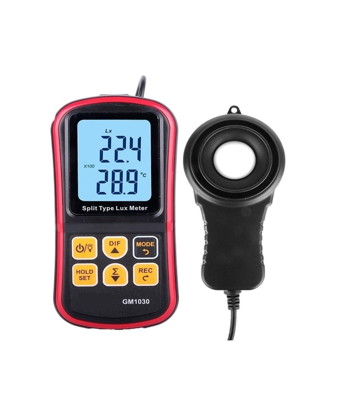 Belichtungsmesser, Digitales Luxmeter Lichtmessgerät 200.000 Lux Photometer Mini-Hand-Luxmeter Illuminometer GM1030