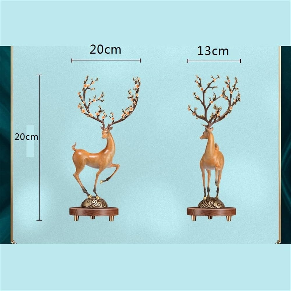 Kunststatue Personalisierte Licht Luxus Hirsch Form Hause Wohnzimmer Veranda Desktop Kupfer Ornamente Dekoration Tischdekoration