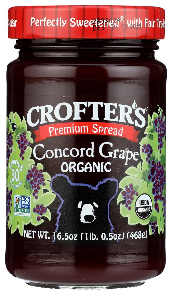 Crofters Food Ltd. Premium Sprd, Og, Cncrd Grp, 16.50-Ounce (Pack of 3)