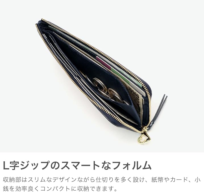 新品 ランバンオンブルー 長財布 L字ファスナー マゼンダ ブルー ロゴ