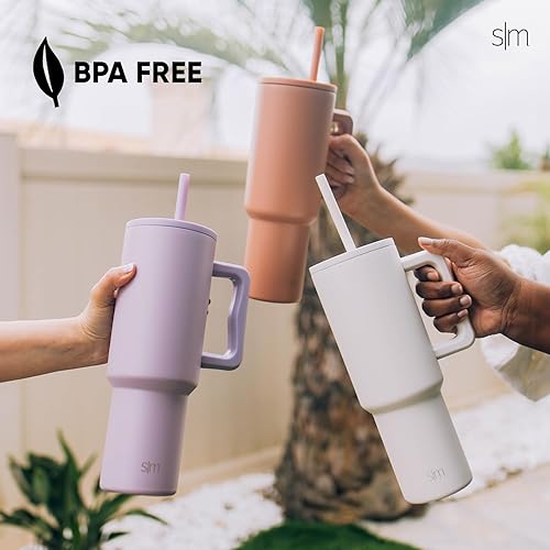 Miniatura 21 de Simple Modern - Funda de silicona antideslizante que absorbe los golpes para vaso con asa de 40 onzas de la colección Trek, color rubor