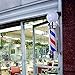 mefeir 32'' LED Barber Pole Light Classic Style,Hair Salon Barber Shop Open Sign,Rotating Red White Blue LED Strips,IP44 Waterproof Save Energy