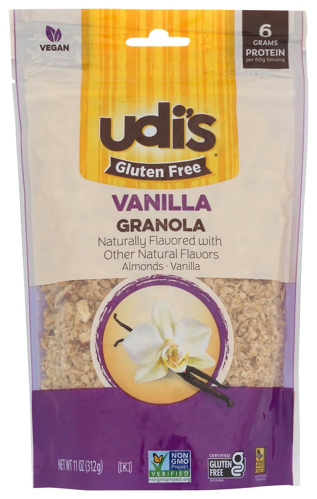 Udis Gluten Free Vanilla Granola, 12 Ounce - 6 per case.