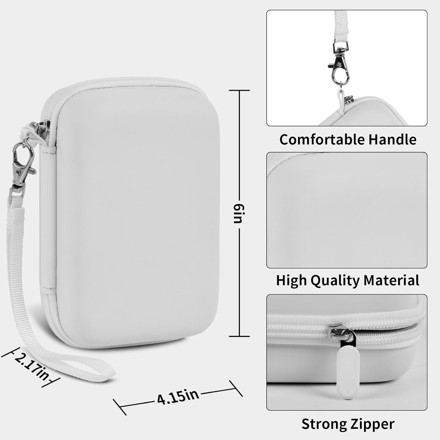 PAIYULE Travel Case Compatible with RG353V/ RG353VS/ R36S Retro Handheld Game Console, Handheld Emulator Storage Holder Organizer, Android Game Console Carrying Bag (Box Only) (White) - Image 4