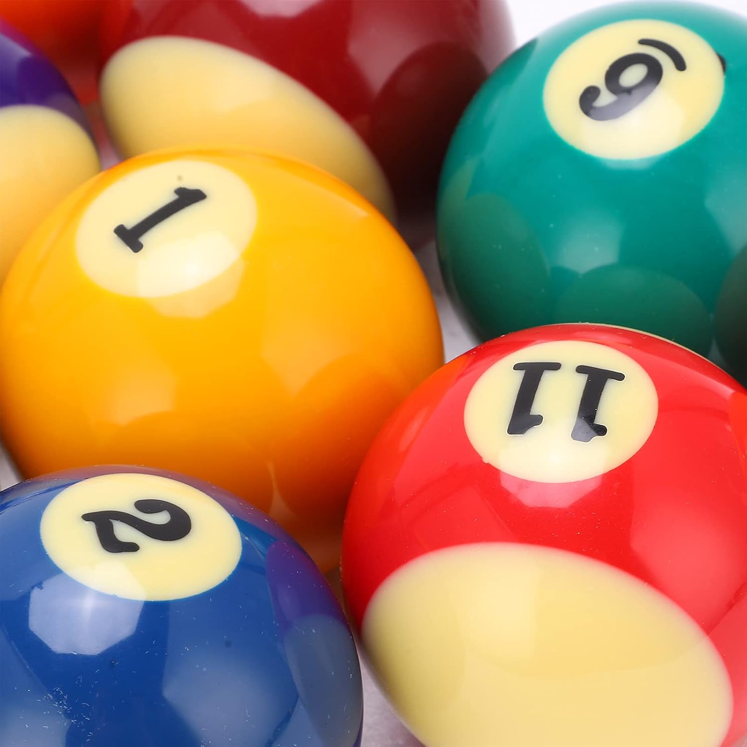 Billiard Ball Set, 16 Billiard Balls, 2-1/4 Inch Regulatory Size Pool Table Balls for Replacement